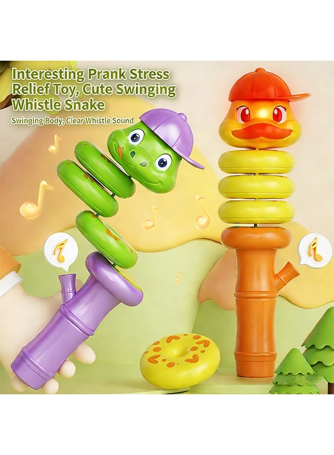 2 PCS Musical Whistle Toys, Cartoon Animal Fake Snake Whistle Spinning Toys, Musical Instrument Toy for Children Birthday Gift - Image 5